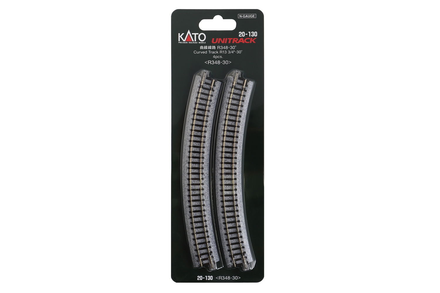 Kato 20-130 N R348-30 Curved Track (4 ea) (13 3/4-30d)