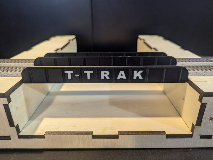 T Trak Black 186mm double line bridge