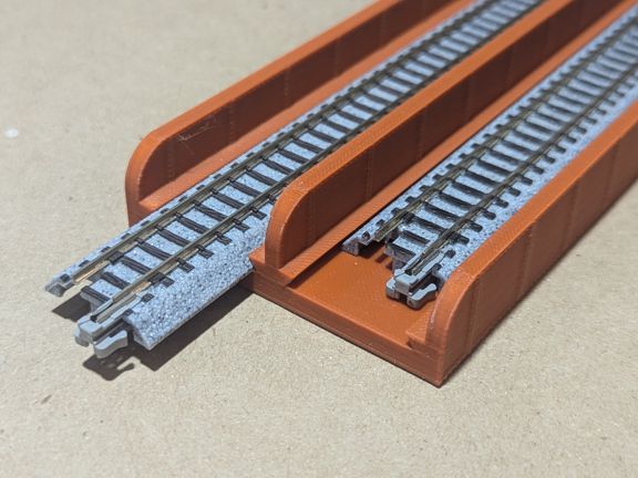 Rust brown 186mm double line bridge