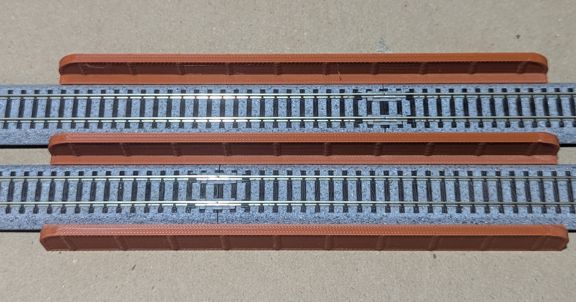 Rust brown 186mm double line bridge