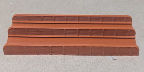 Rust brown 186mm double line bridge